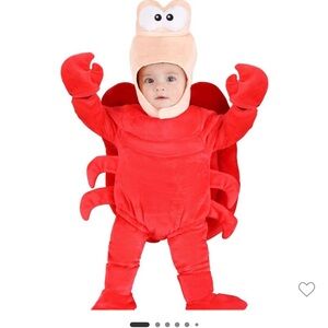 Disney Little Mermaid Baby Sebastian Costume - Red and White